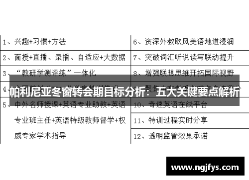 帕利尼亚冬窗转会期目标分析：五大关键要点解析